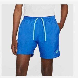 NIKE Sportswear Blue Flow Shorts Mesh Lined Logo Pockets Active/Swim Size XXL